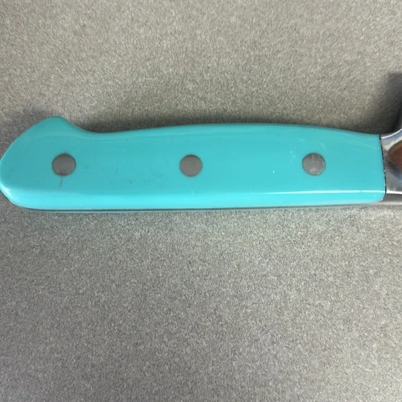 Pioneer Woman 8 in knife with Turquoise handle in good used condition - Picture 5 of 11